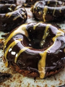 dark mocha peanut butter fudge protein donuts