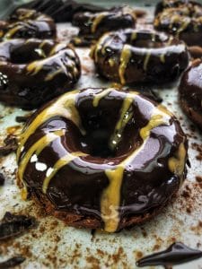 dark mocha peanut butter fudge protein donuts