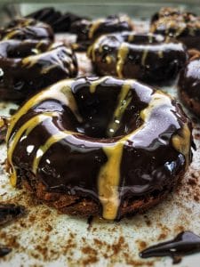 dark mocha peanut butter fudge protein donuts