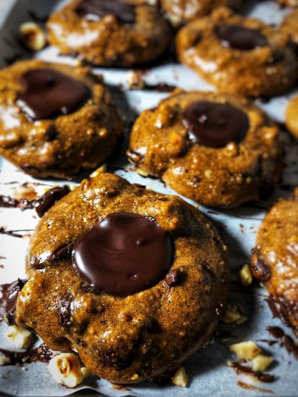 mocha chip hazelnut protein cookies