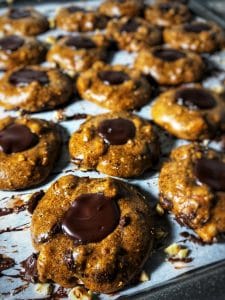 mocha chip hazelnut protein cookies