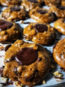 mocha chip hazelnut protein cookies