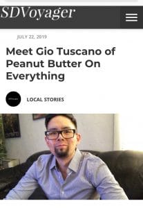 gio tuscano sd voyager magazine peanut butter on everything interview